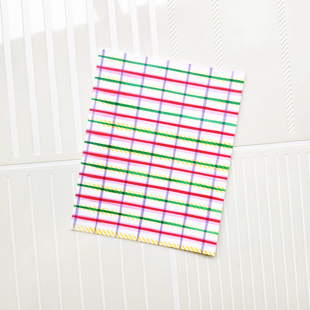 Playful Plaid Layered Stencils