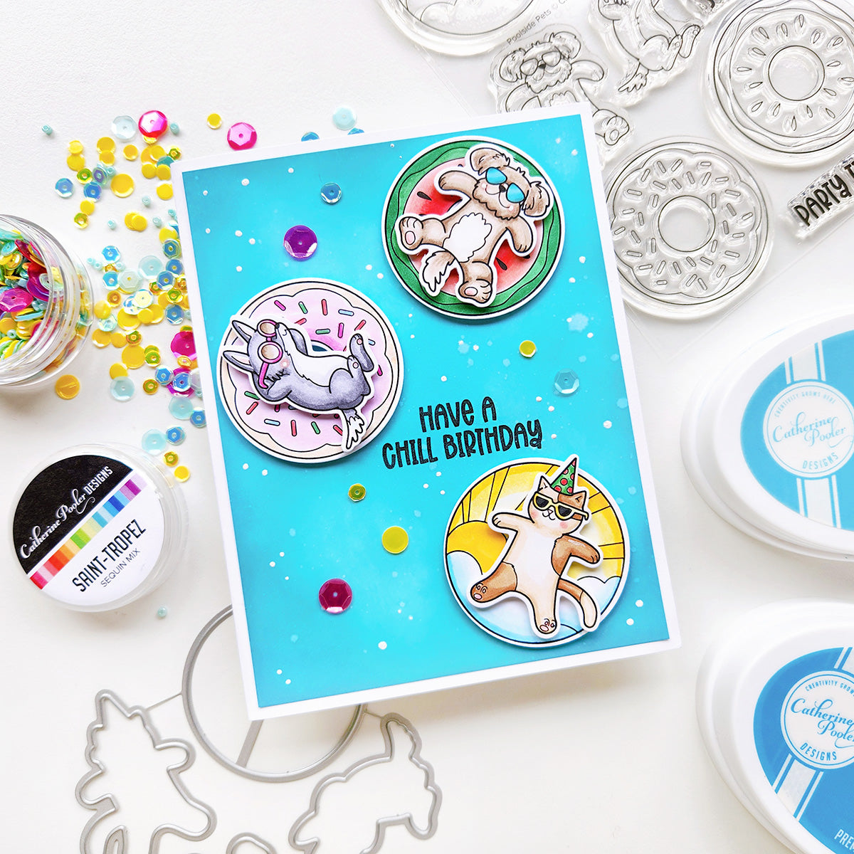 Poolside Pets Stamp Set – Catherine Pooler Designs