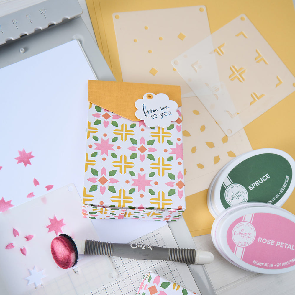 Print & Pattern Patchwork Tile Layered Stencils