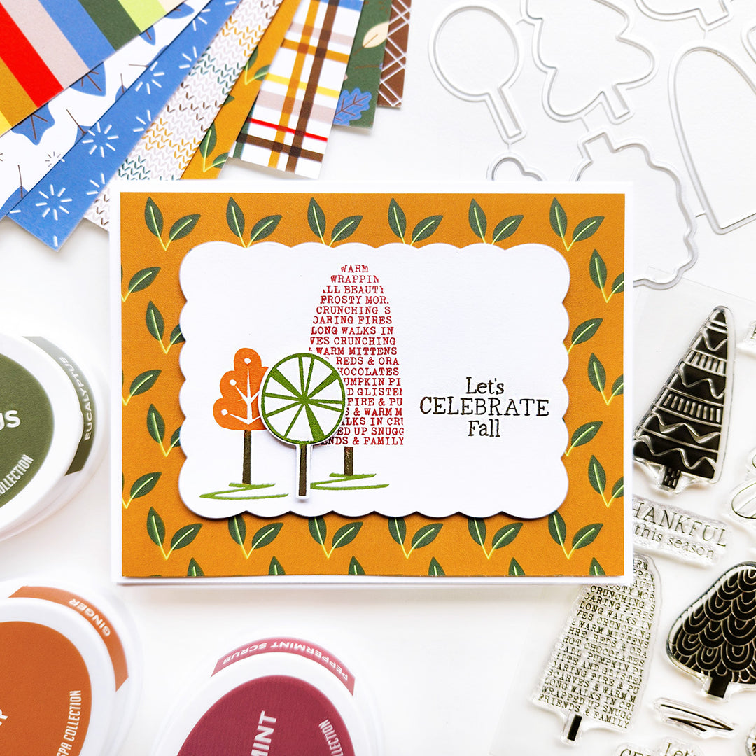 Stamp Card Tree Design Printed Trees Stamp Set – Catherine Pooler Designs