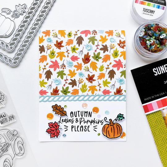 Sunflower Fields Forever Patterned Paper