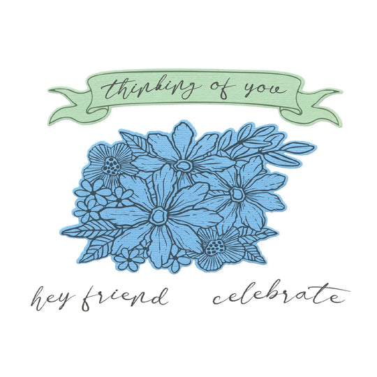 Floral Bouquet Stamps & Framelits Dies by Sizzix