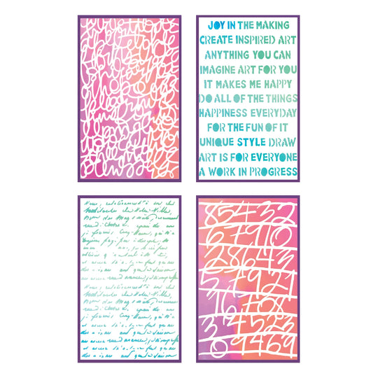 Words and Numbers Stencils by Sizzix