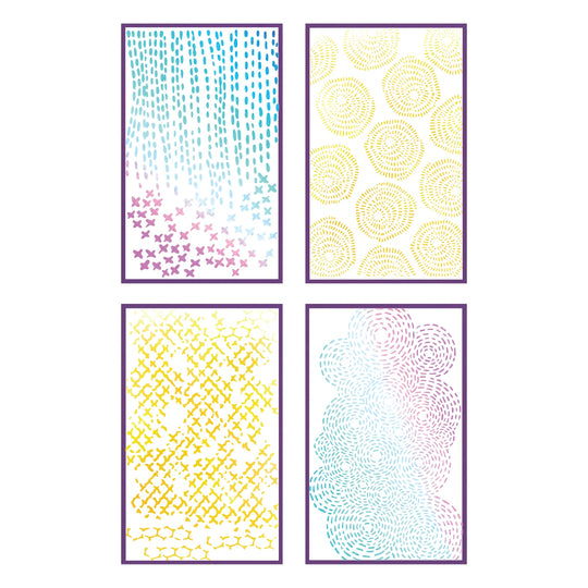 Stitched Florals Stencils by Sizzix