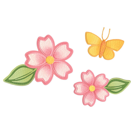 Stitched Floral Thinlits Dies by Sizzix