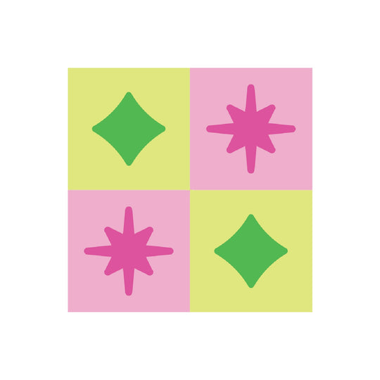 Print & Pattern Retro Star Layered Stencils