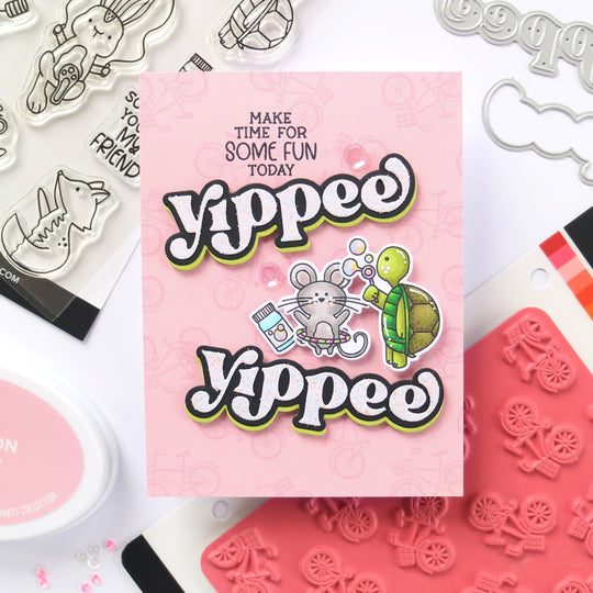Poppin' Wheelies Background Stamp