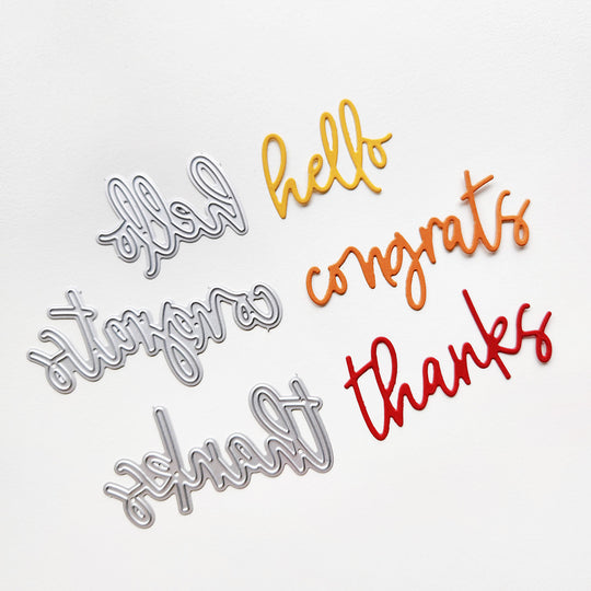 Scripted Sentiments Trio Word Dies