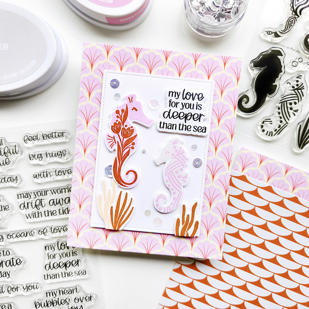 Beautiful Seas Sentiments Stamp & Die Bundle