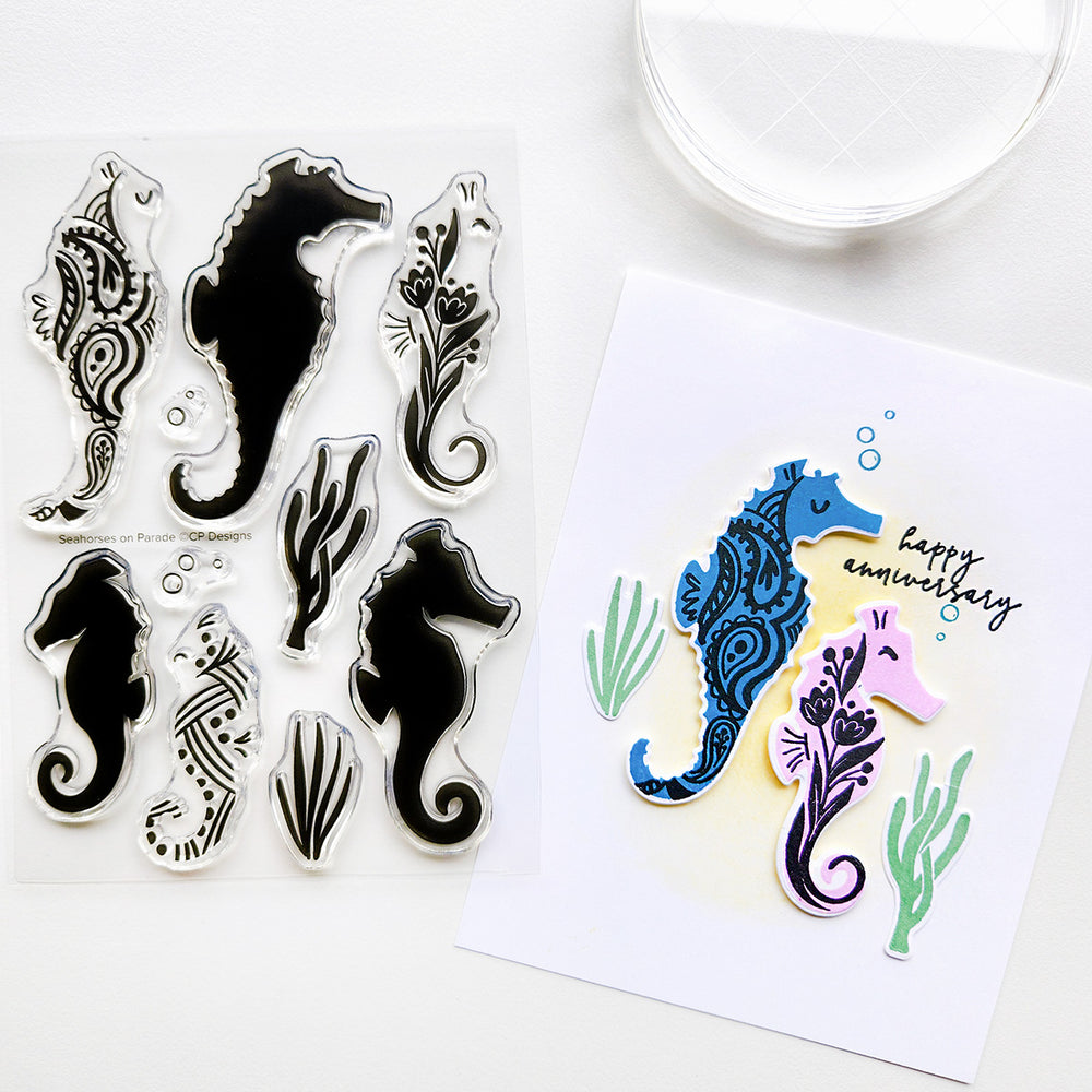 Seahorses on Parade Stamp Set