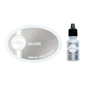 Silver Metallic Pigment Ink Pad & Refill