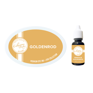 Goldenrod full size ink pad and refill bottle