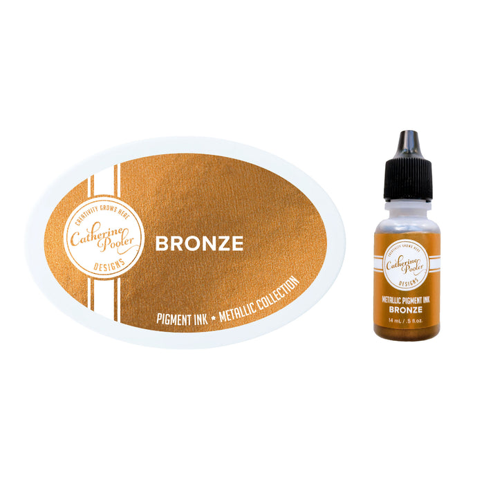 Bronze Metallic Pigment Ink Pad & Refill