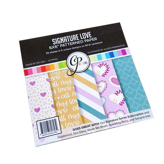 Signature Love Patterned Paper