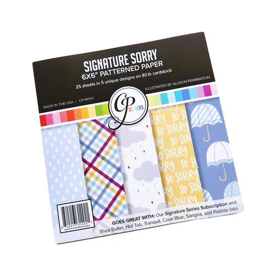 Signature Sorry Patterned Paper