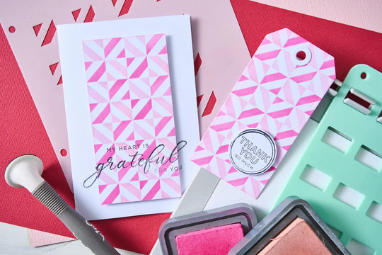 Geo Blocks Rotating Stencil by Sizzix