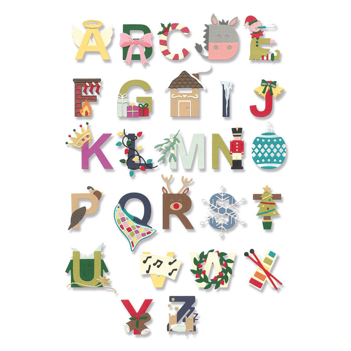 Christmas Alphabet Thinlits by Sizzix