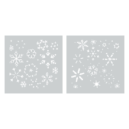 Snow Flurries Layered Stencils
