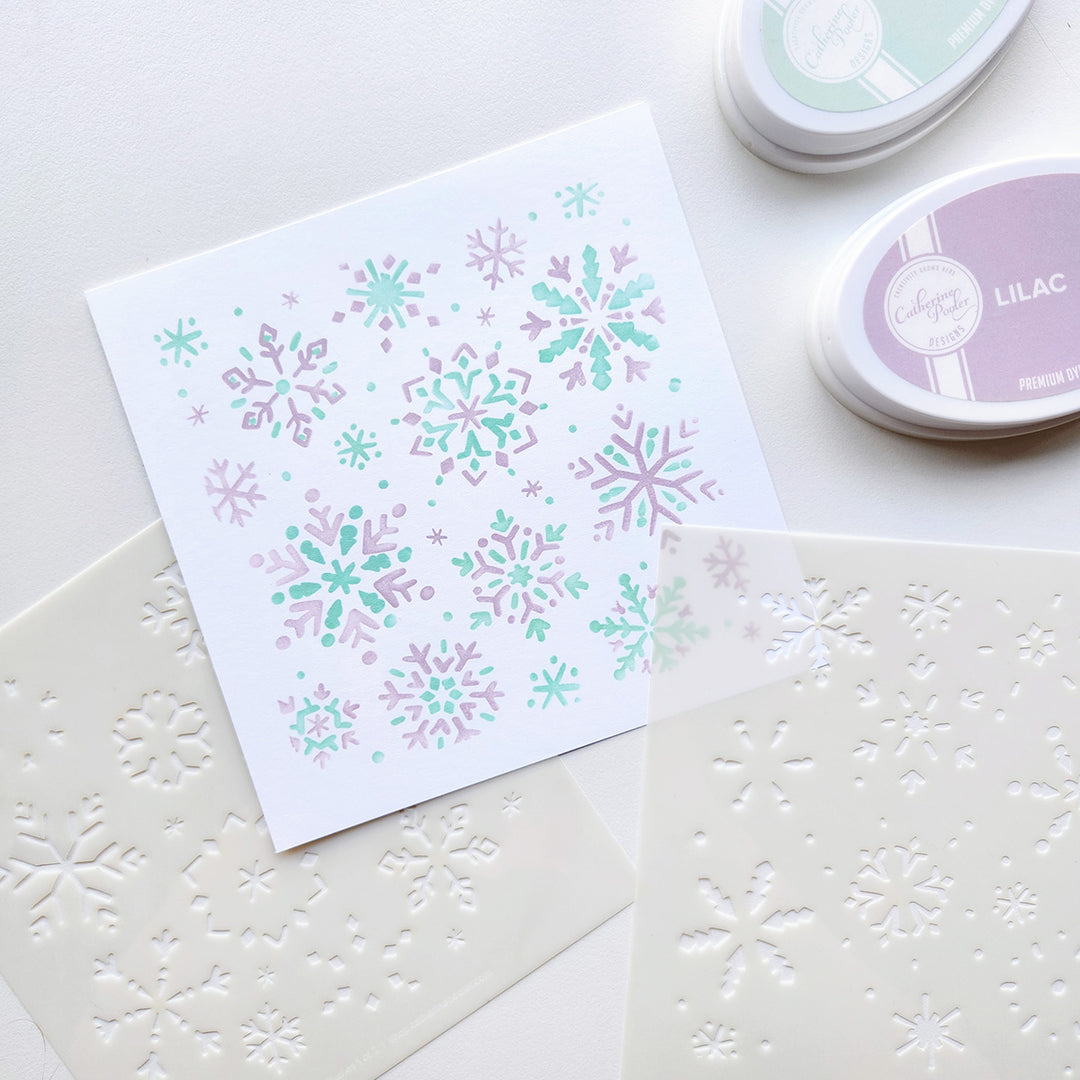 Snow Flurries Layered Stencils