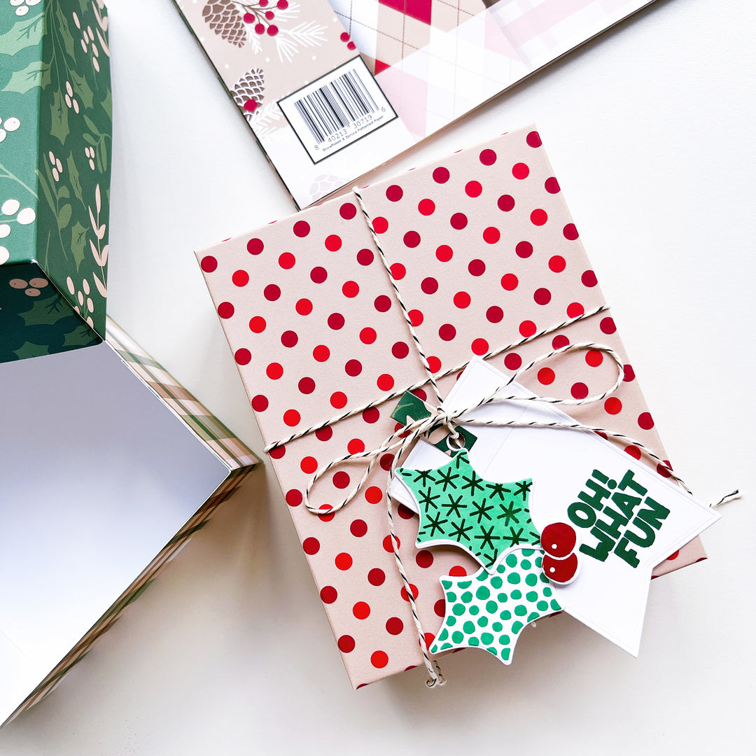 Snowflakes & Spruce 12x12 Patterned Paper