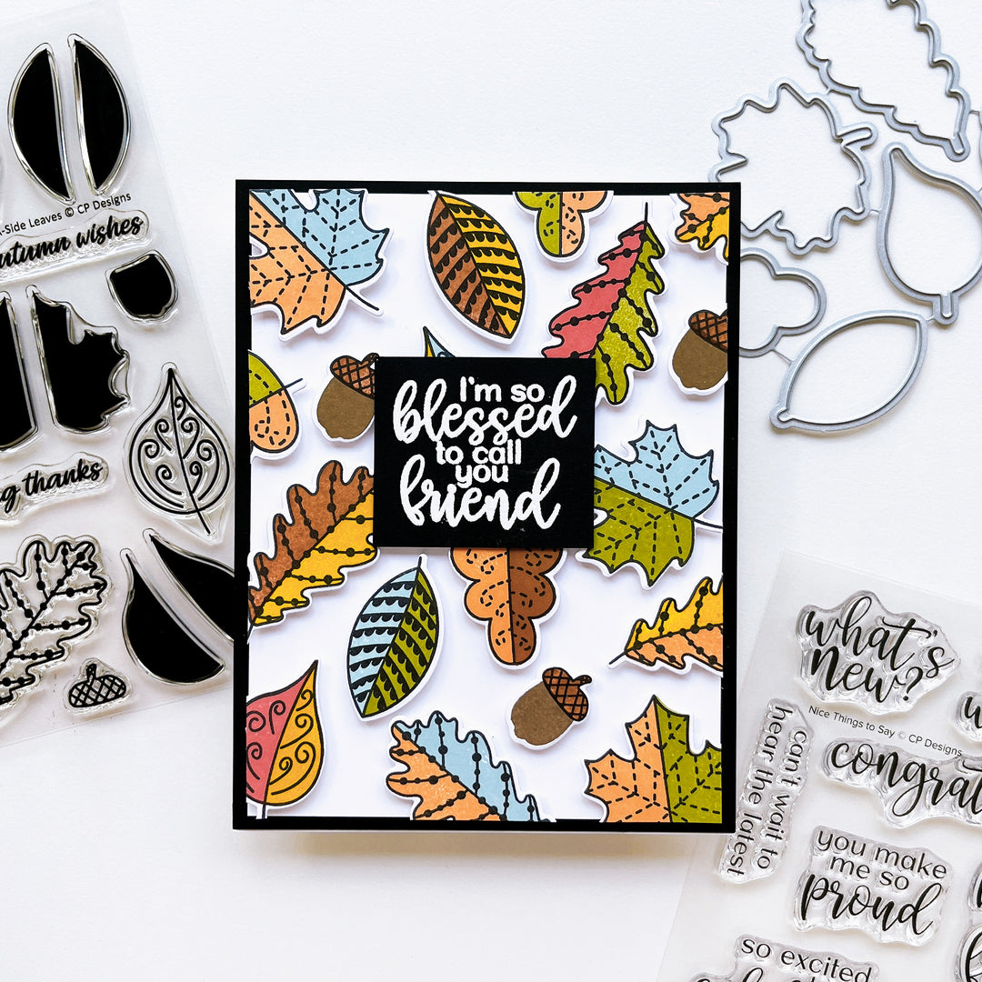 Stamp-a-side Leaves Stamp Set