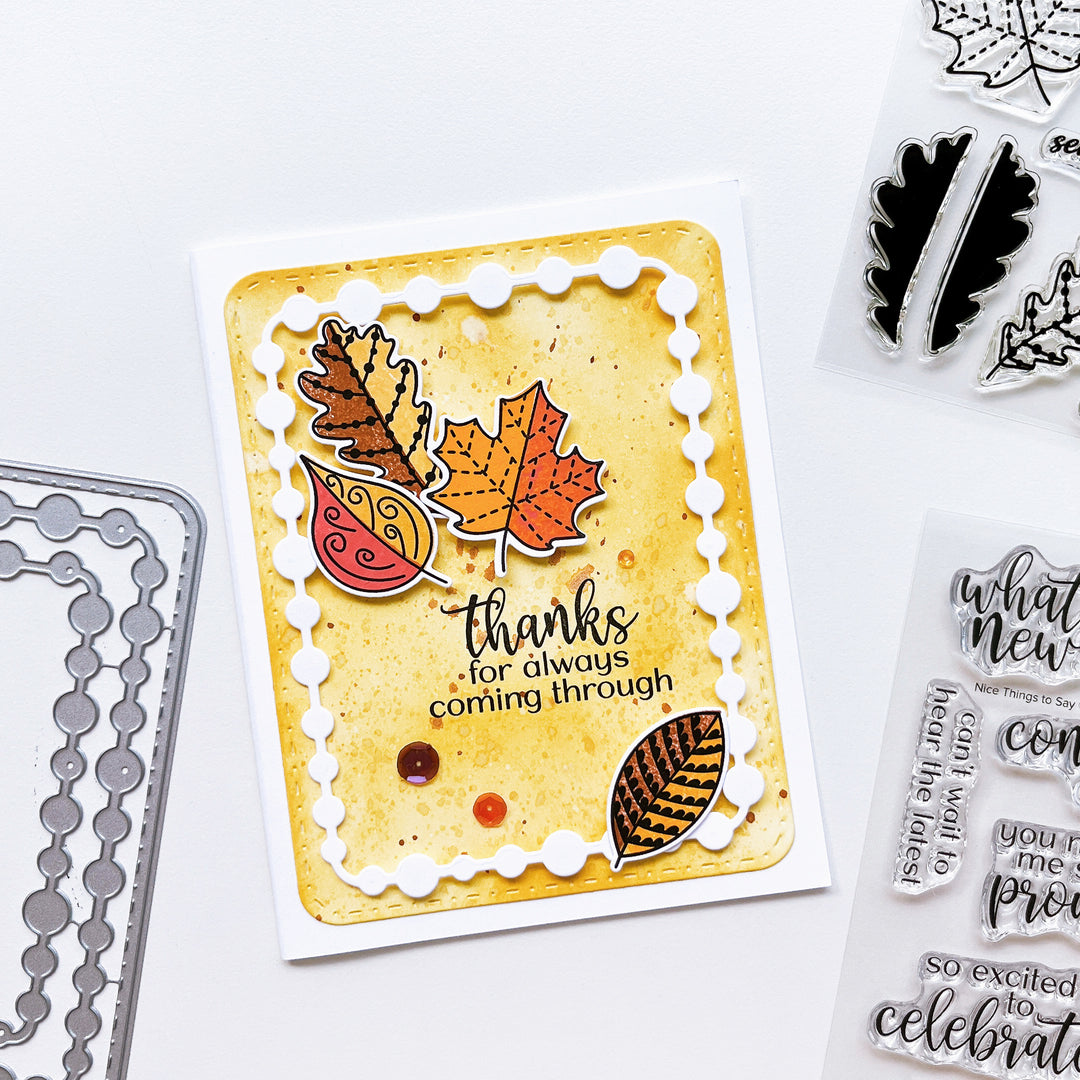 Stamp-a-side Leaves Stamp Set