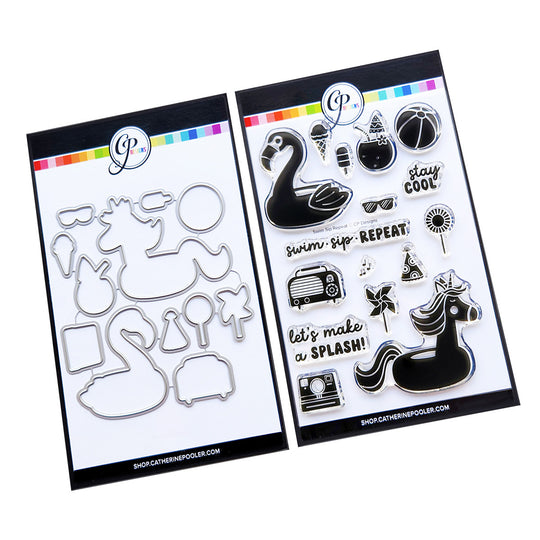 Swim Sip Repeat Stamp & Die Bundle