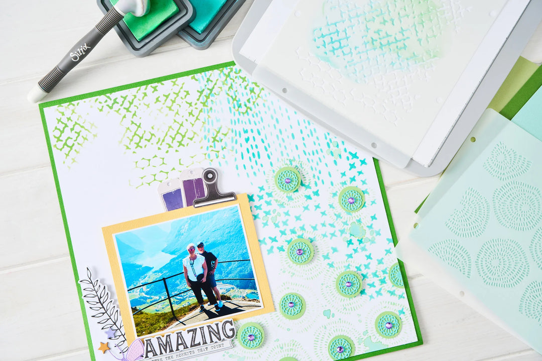 Stitched Florals Stencils by Sizzix