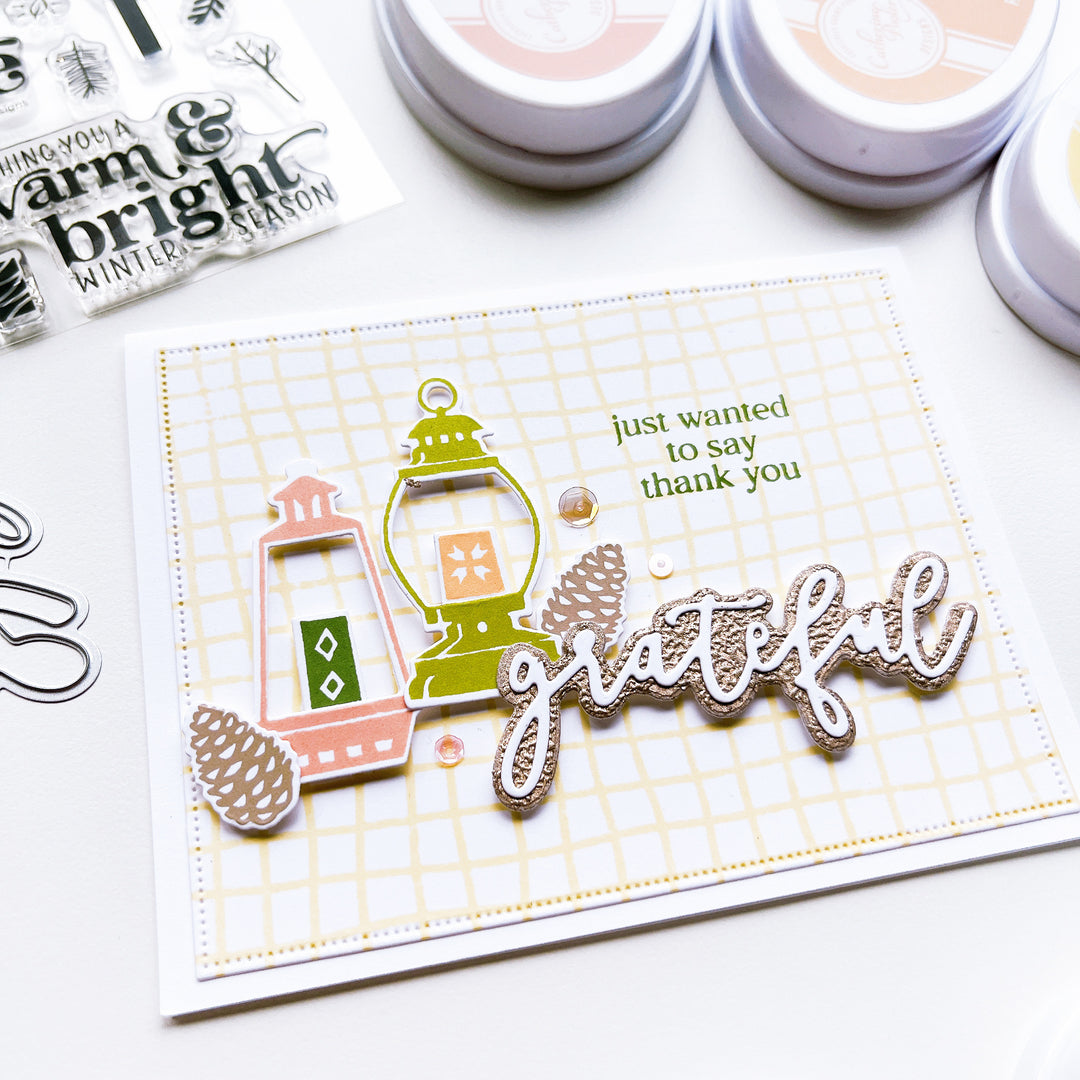Grateful Layered Word Die