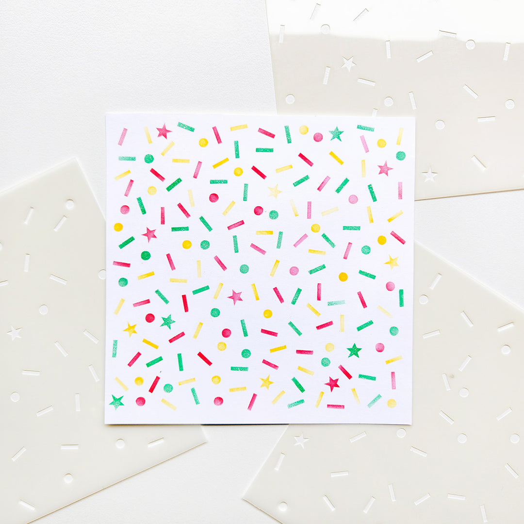 With Sprinkles Layered Stencils