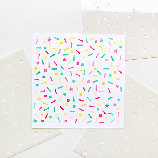 With Sprinkles Layered Stencils
