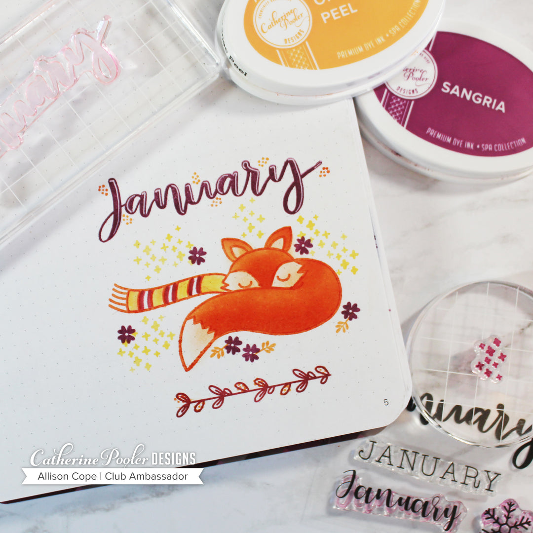 January canvo page with fox
