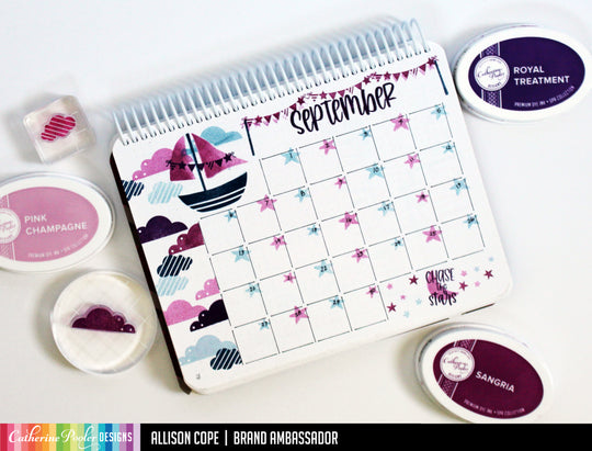 september month calendar in canvo journal