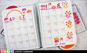 April Stamp Set Monthly Calendar Canvo Page