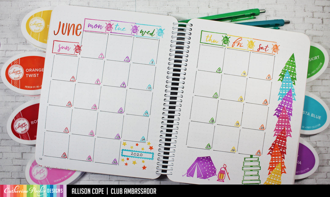 June monthly calendar in Canvo