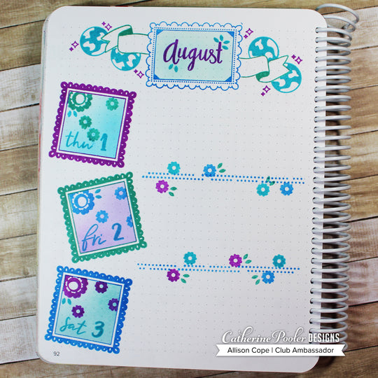 Canvo spread with Hooray for August Stamp Set