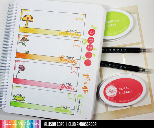 week calendar in canvo journal