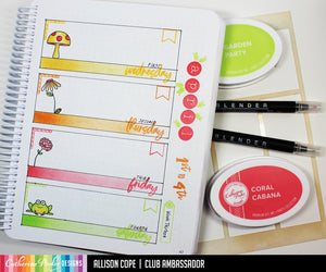 April Stamp Set Weekly Calendar Canvo Page