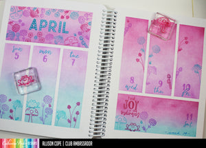 april week spread in canvo journal