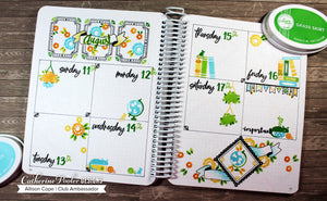 Canvo weekly spread using Hooray for August Stamp Set
