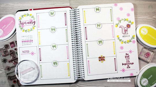 January weekly spread in canvo
