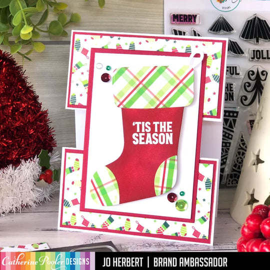 tis the season card with stocking