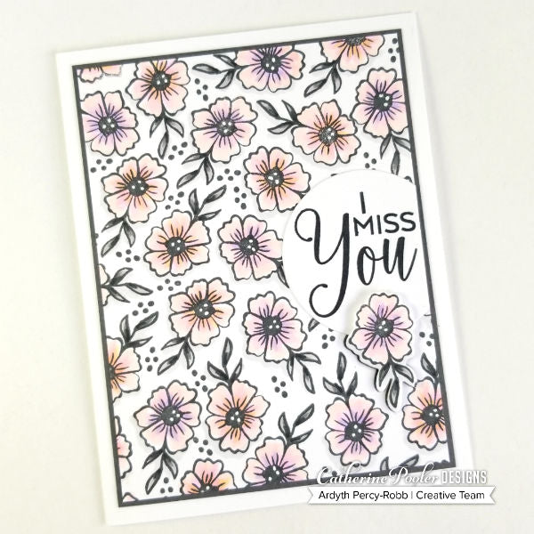 Amber's World Stamp Set Floral Background