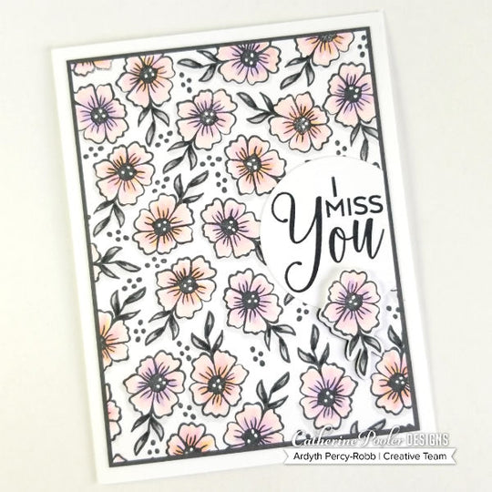 Amber's World Stamp Set Floral Background