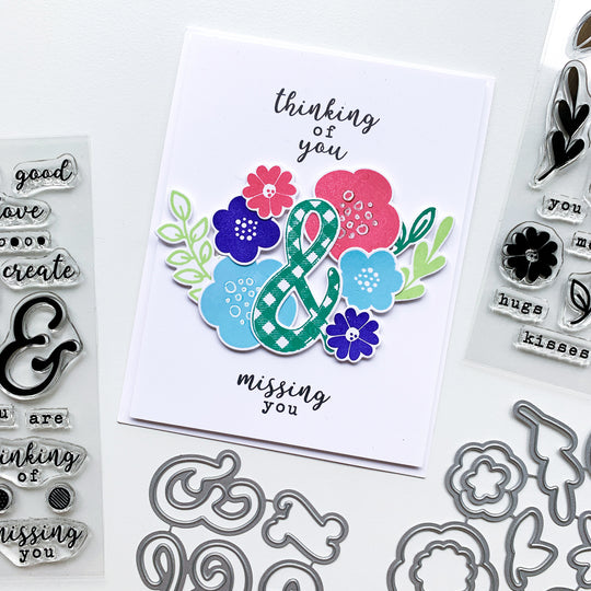 thinking of you card with flowers