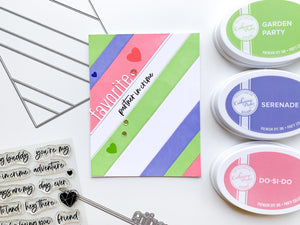 Pastel Angled Strips with favorite sentiments