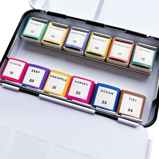 Tropicals Watercolor Pan Set by Art Philosophy
