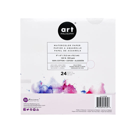 Watercolor Paper 24 sheet pad by Art Philosophy