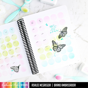 Month in Circles with Just Soar Butterfly Canvo Page