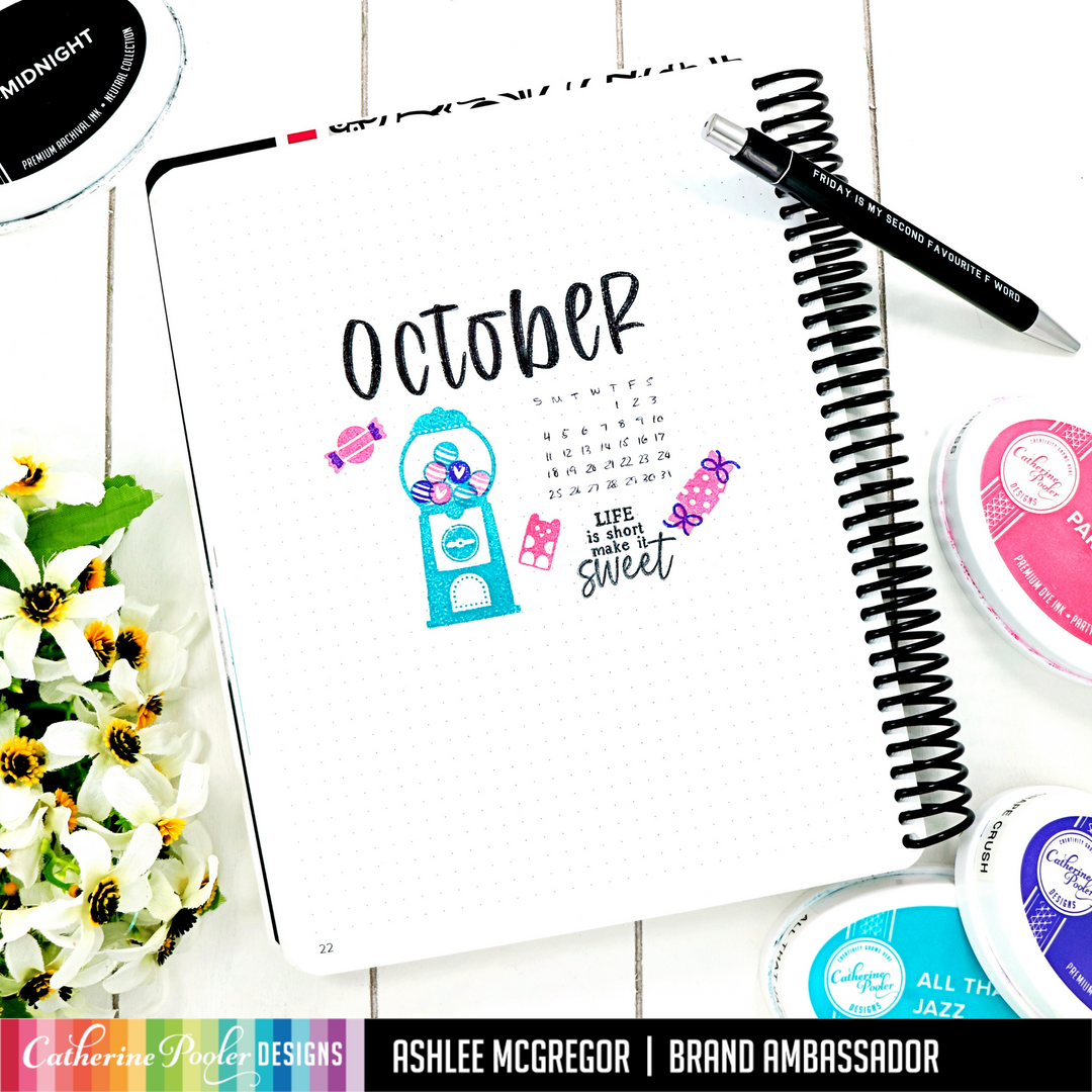 October page in Canvo journal with calendar